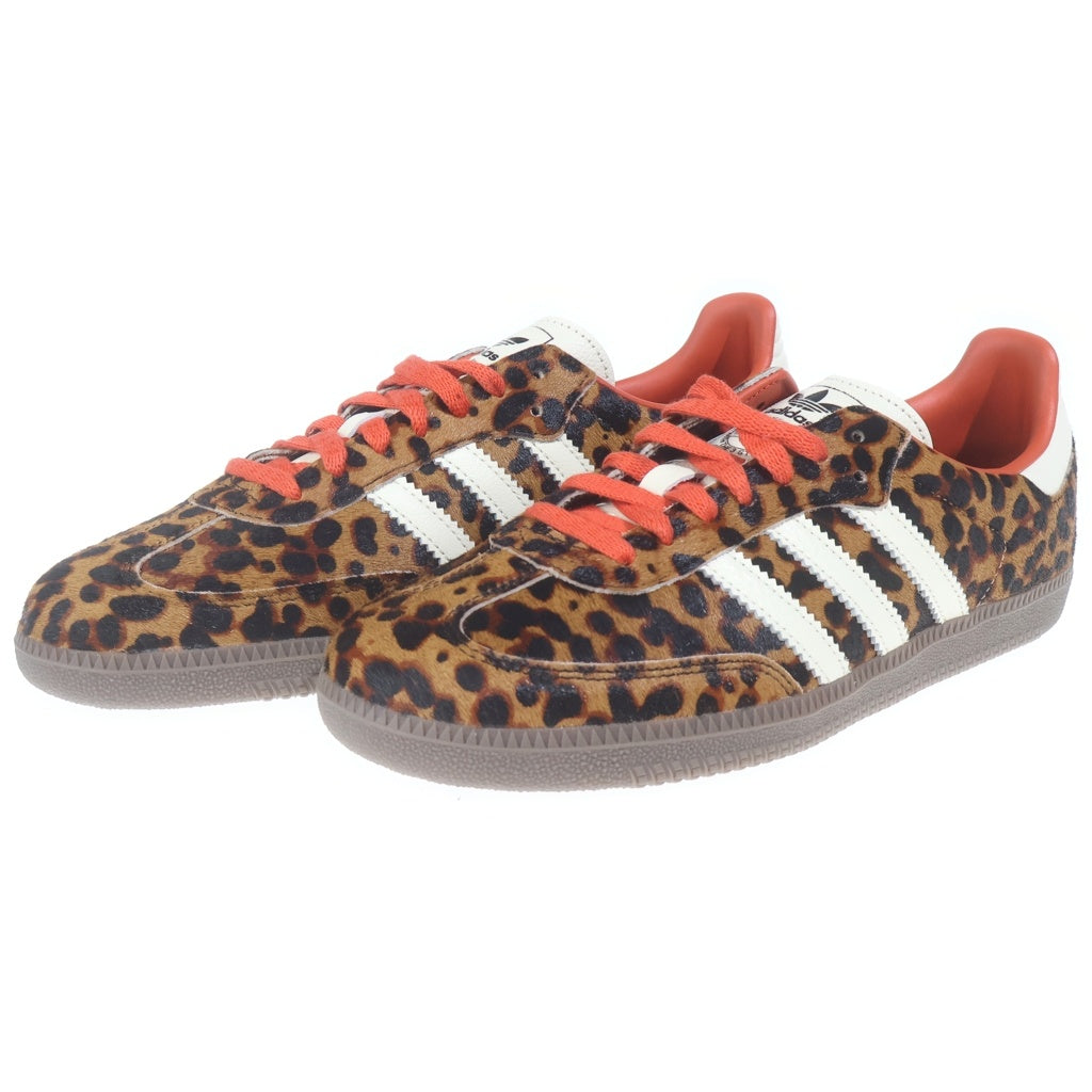 adidas(アディダス) WMNS SAMBA OG LEOPARD ウィメンズ サンバ レオパード ハラコレザー ローカットスニーカー ブラウン US10.5/27.5cm JI2734