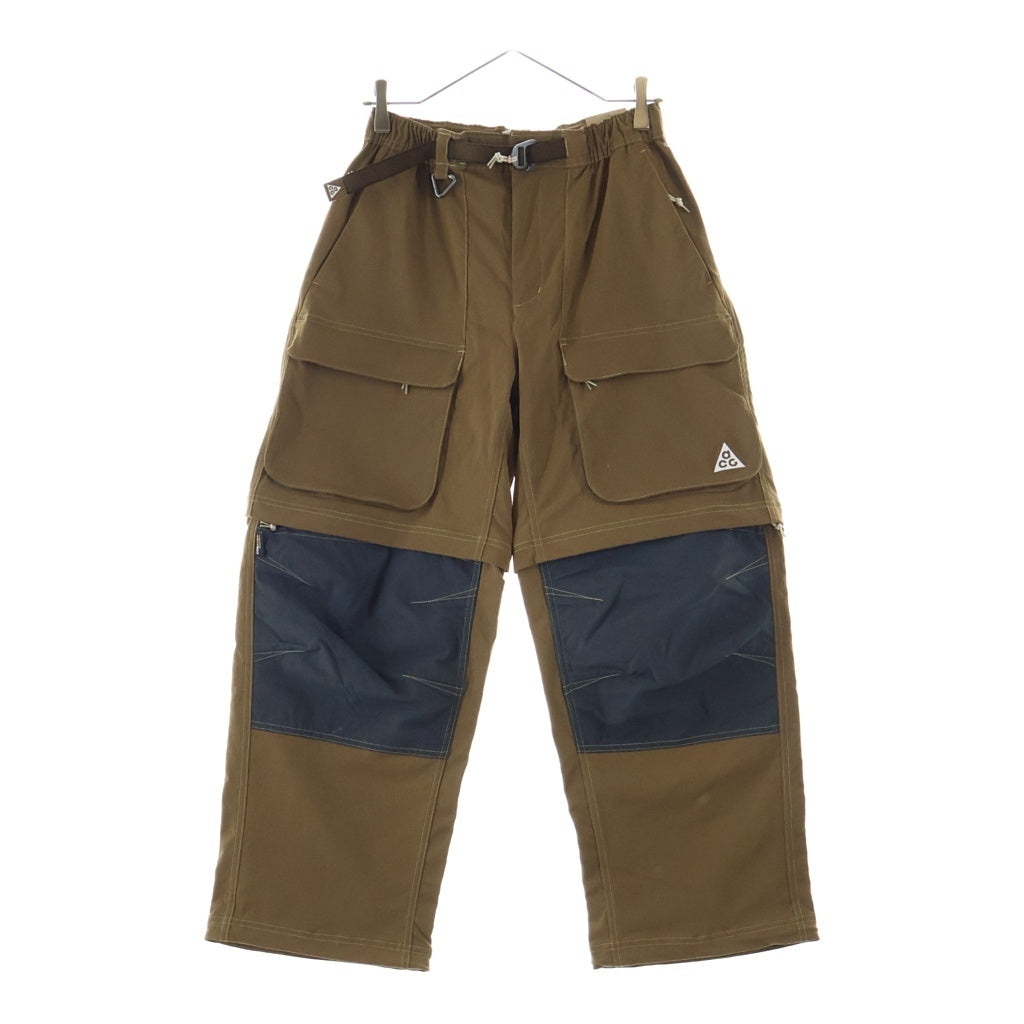 NIKE ACG(ナイキエーシージー) ZIP SMITH SUMMIT CARGO PANT ナイロン 2WAY ショーツ ショートパンツ カーゴパンツ ブラウン HV0592-235