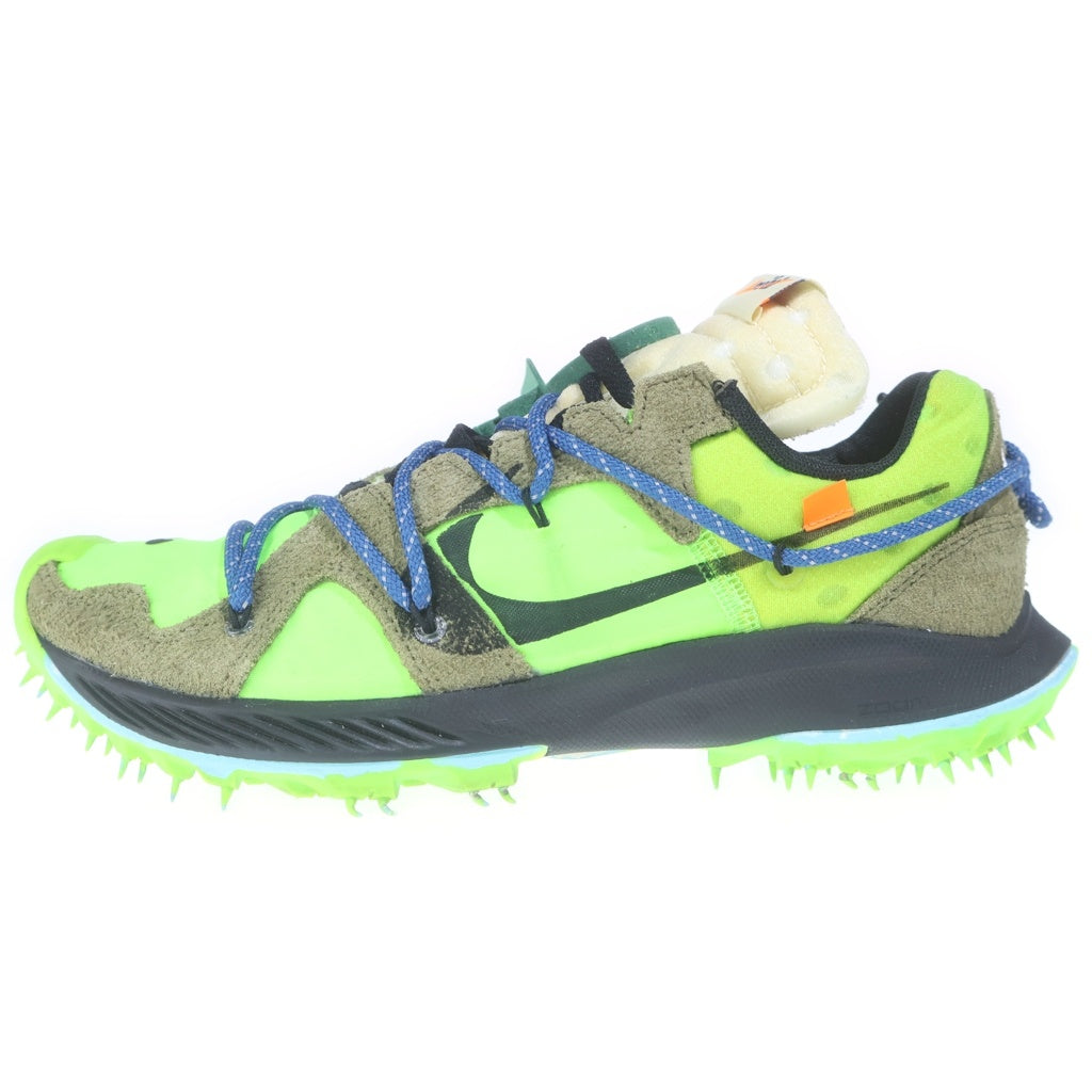 NIKE(ナイキ) ×OFF-WHITEAIR WMNZ ZOOM TERRA KIGER 5 CD8179-300 オフホワイト ウィメンズ ズームテラ カイガー5 ローカットスニーカー グリーン US9.5/26.5cm