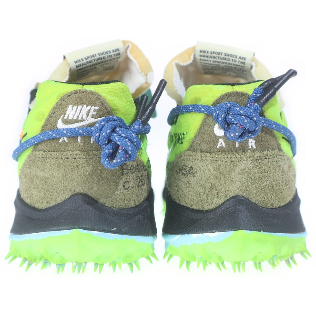 NIKE(ナイキ) ×OFF-WHITEAIR WMNZ ZOOM TERRA KIGER 5 CD8179-300 オフホワイト ウィメンズ ズームテラ カイガー5 ローカットスニーカー グリーン US9.5/26.5cm