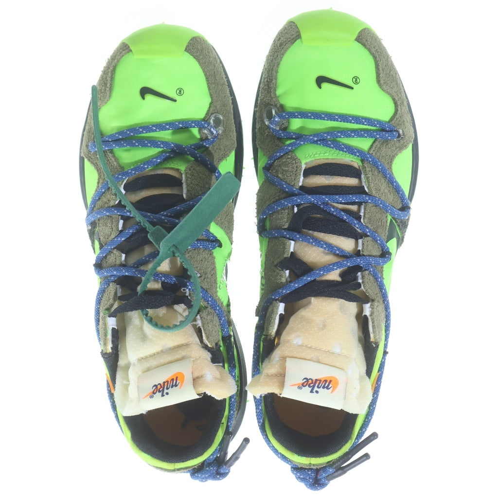 NIKE(ナイキ) ×OFF-WHITEAIR WMNZ ZOOM TERRA KIGER 5 CD8179-300 オフホワイト ウィメンズ ズームテラ カイガー5 ローカットスニーカー グリーン US9.5/26.5cm