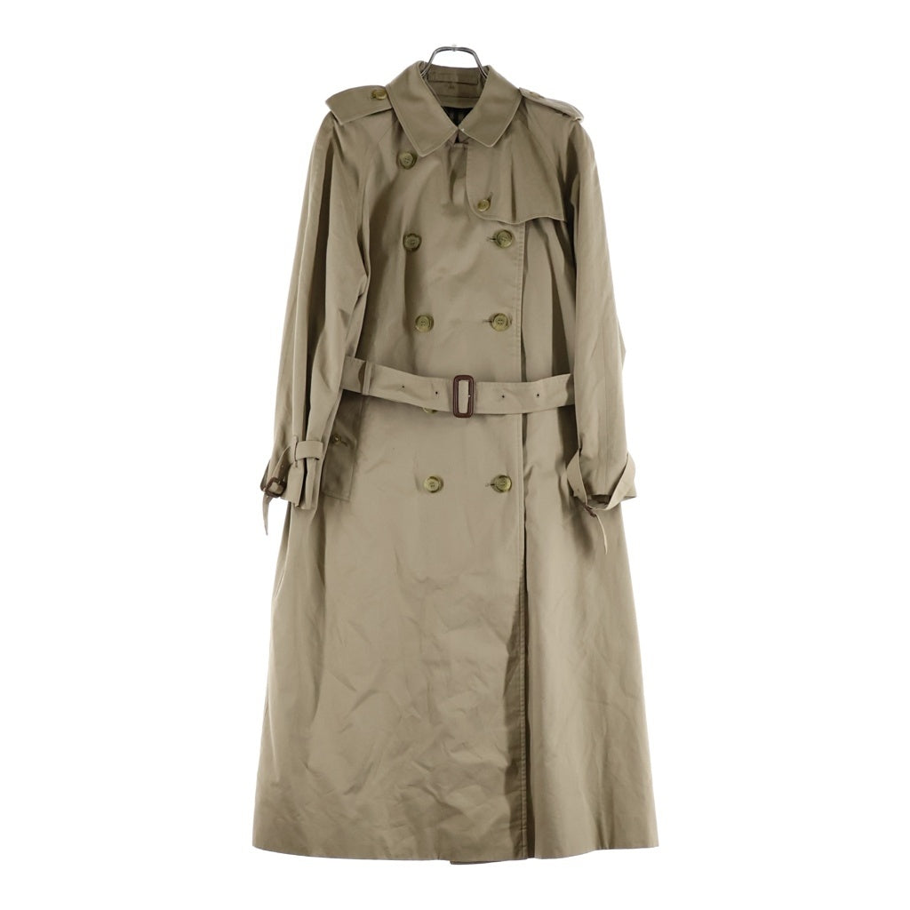 BURBERRY(バーバリー) ダブルボタン ノバチェック ロングコート ウールライナー コットン ポリエステル トレンチコート ベージュ