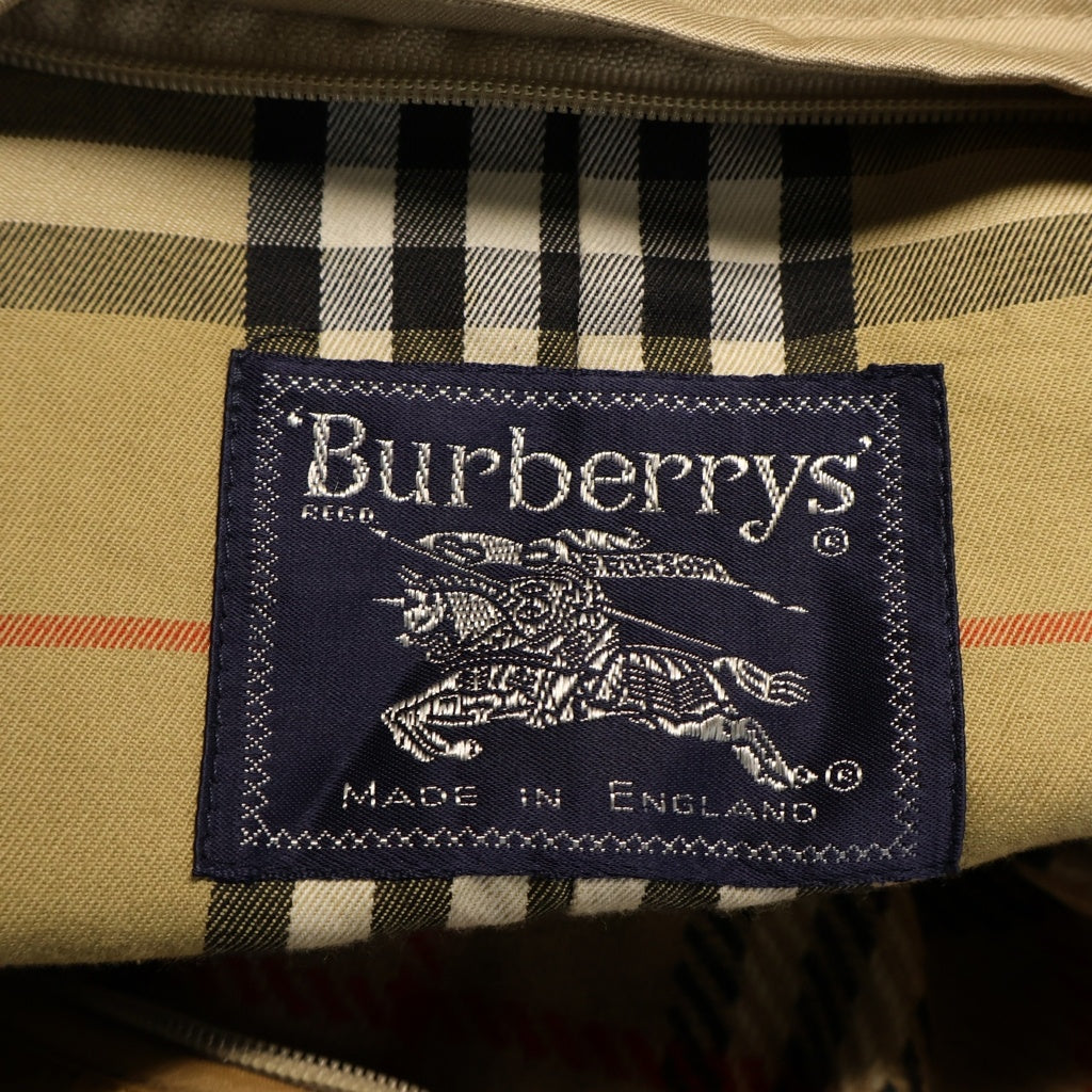 BURBERRY(バーバリー) ダブルボタン ノバチェック ロングコート ウールライナー コットン ポリエステル トレンチコート ベージュ