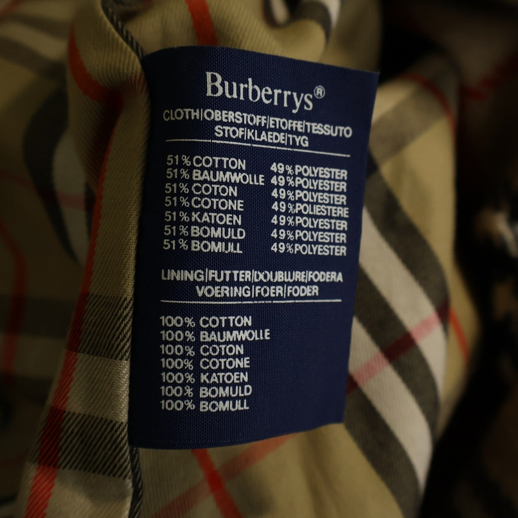 BURBERRY(バーバリー) ダブルボタン ノバチェック ロングコート ウールライナー コットン ポリエステル トレンチコート ベージュ