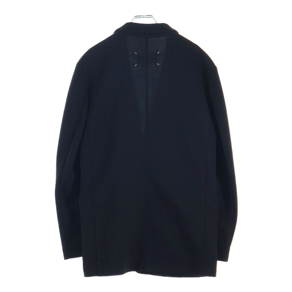 Maison Martin Margiela(メゾンマルタンマルジェラ) 19SS コットンスキューバブレザー 2B シングルテーラードジャケット ブラック S50BN0387 S23168