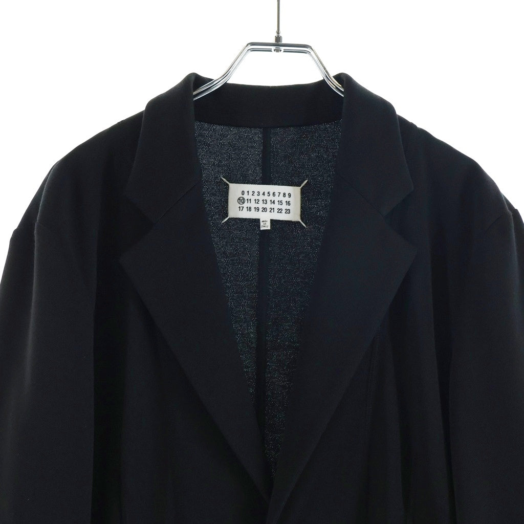 Maison Martin Margiela(メゾンマルタンマルジェラ) 19SS コットンスキューバブレザー 2B シングルテーラードジャケット ブラック S50BN0387 S23168