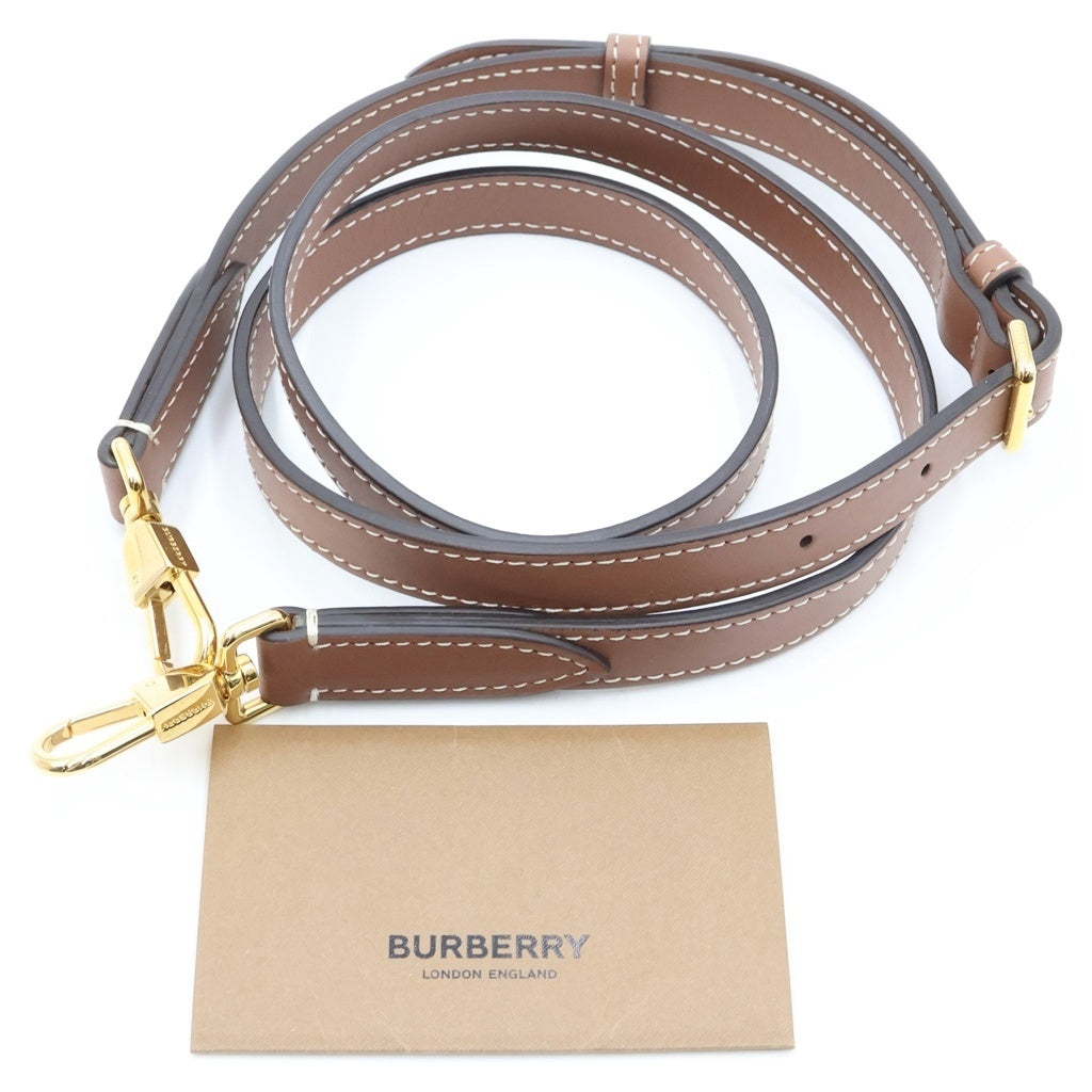 BURBERRY(バーバリー) ミニ ツートン キャンバス&レザー ポケット 2WAY ショルダー ハンドバッグ ベージュ/ブラウン 8039361 レディース