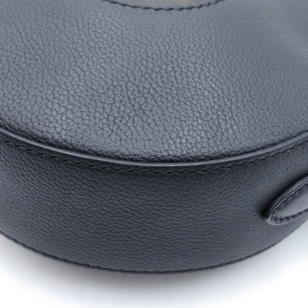 VERSACE(ヴェルサーチ) La Medusa Round Crossbody Bag メデューサ ラウンド レザーショルダーバッグ レディース ブラック DBFI050