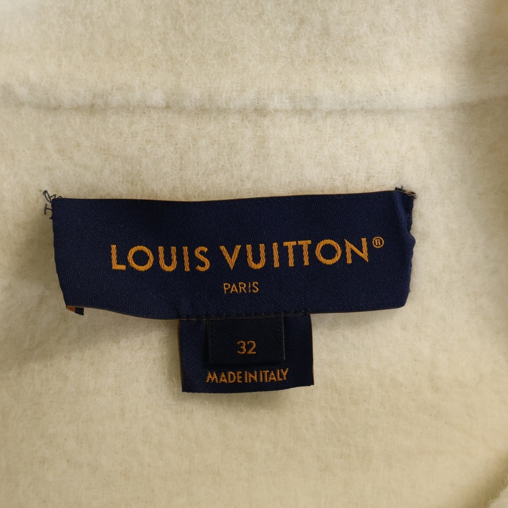 LOUIS VUITTON(ルイヴィトン) アルパカクリップ モノグラムレザー ワンポイント チェーンデザイン フロントコート レディース ホワイト RW252WB CH6 FTMA42