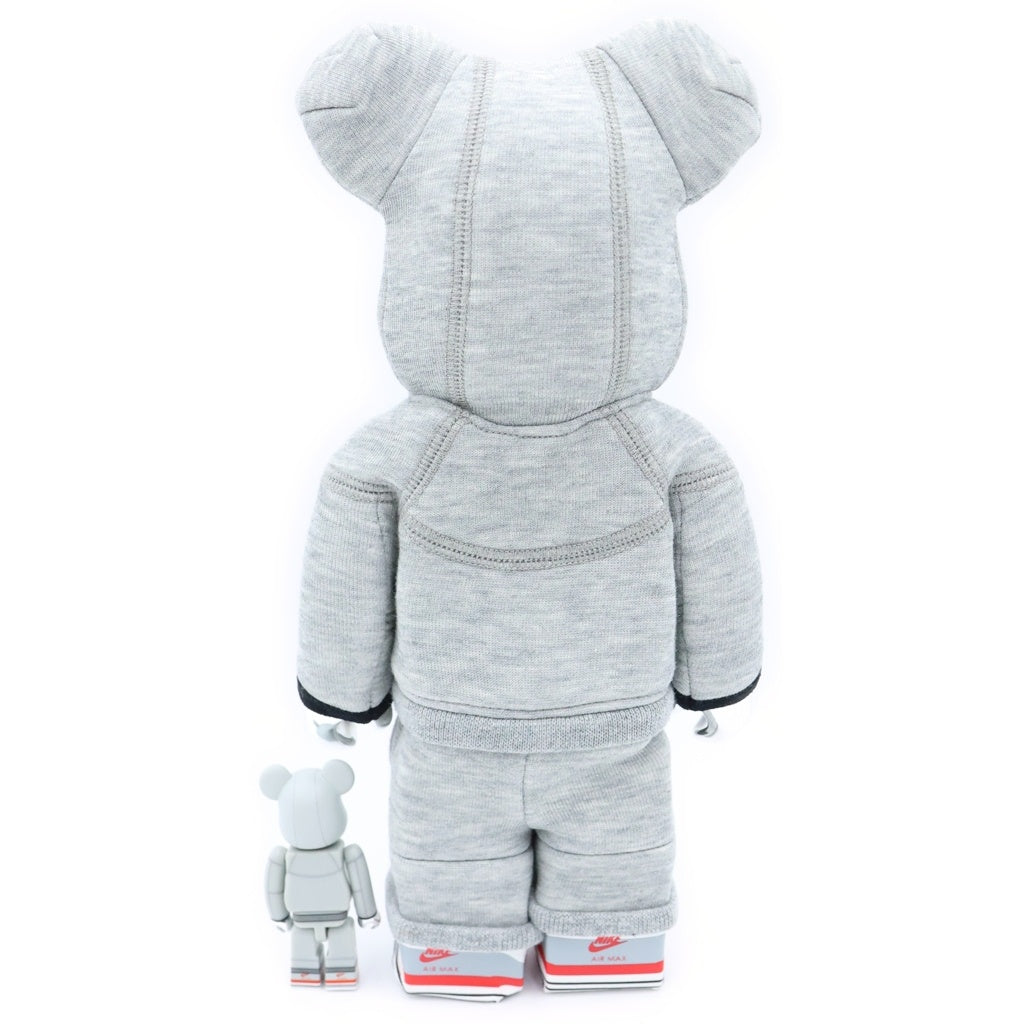 MEDICOM TOY(メディコムトイ) BE@RBRICK NIKE TECH FLEECE N98 100%&400% ベアブリック ナイキ テック フリース フィギュア人形 2体セット グレー