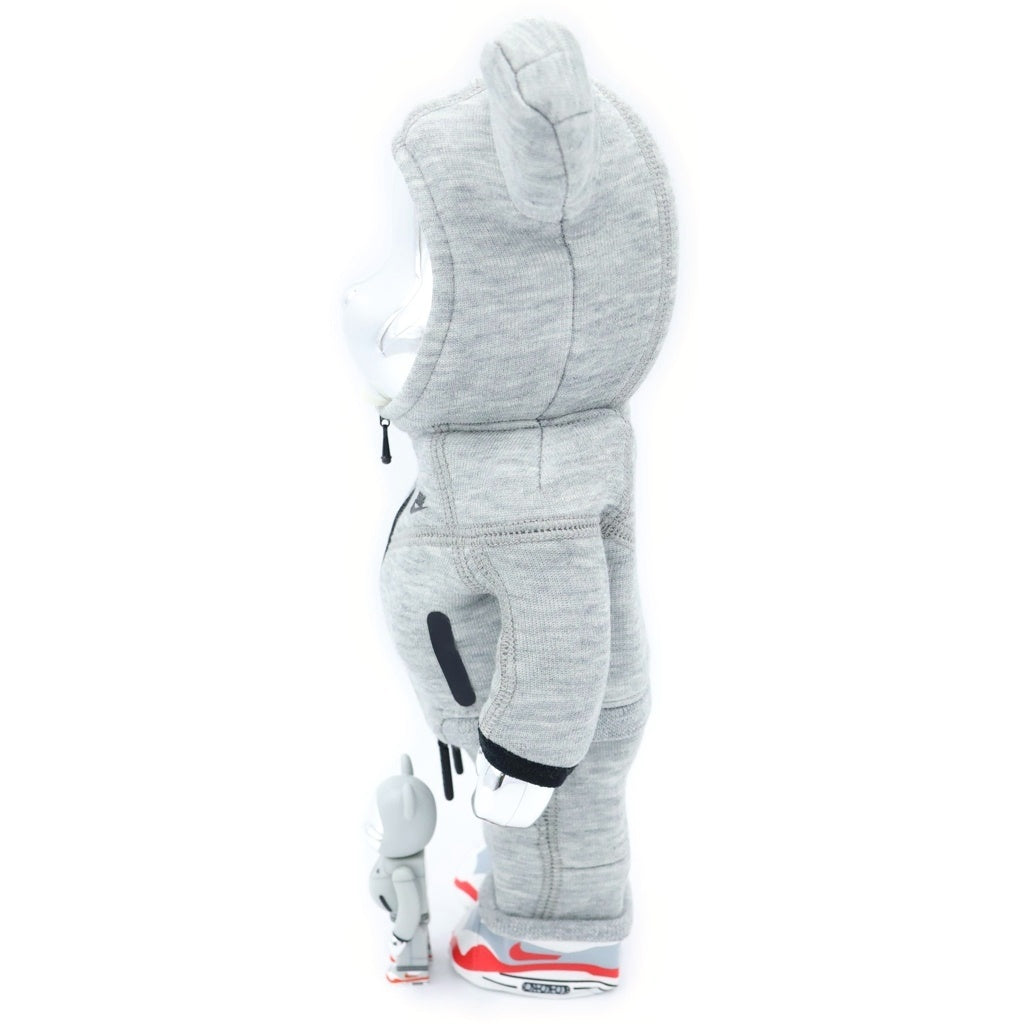 MEDICOM TOY(メディコムトイ) BE@RBRICK NIKE TECH FLEECE N98 100%&400% ベアブリック ナイキ テック フリース フィギュア人形 2体セット グレー