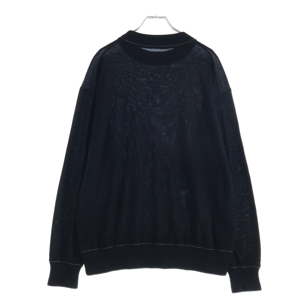 Sacai(サカイ) 23SS Cashmere Knit Pullove カシミヤニットプルオーバー セーター ネイビー 23-03019M