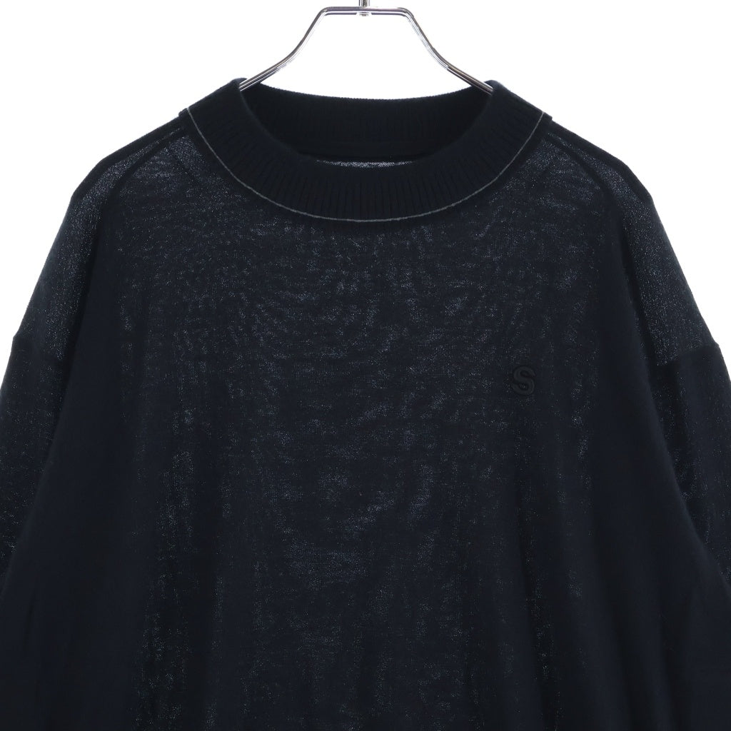 Sacai(サカイ) 23SS Cashmere Knit Pullove カシミヤニットプルオーバー セーター ネイビー 23-03019M