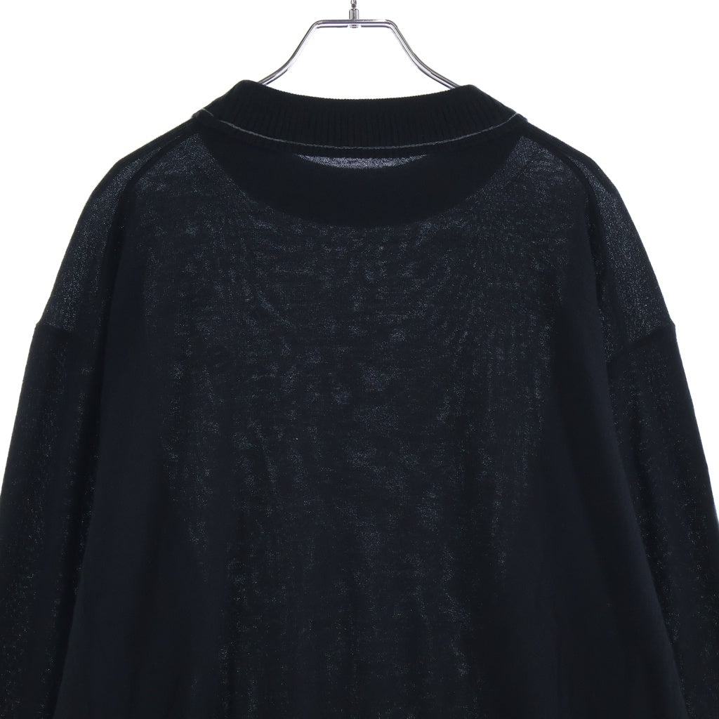 Sacai(サカイ) 23SS Cashmere Knit Pullove カシミヤニットプルオーバー セーター ネイビー 23-03019M