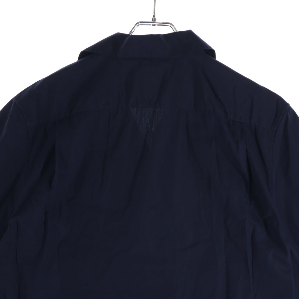 LOEWE(ロエベ) コットンポプリン オープンカラー 半袖シャツ ネイビー H526Y05WEJ