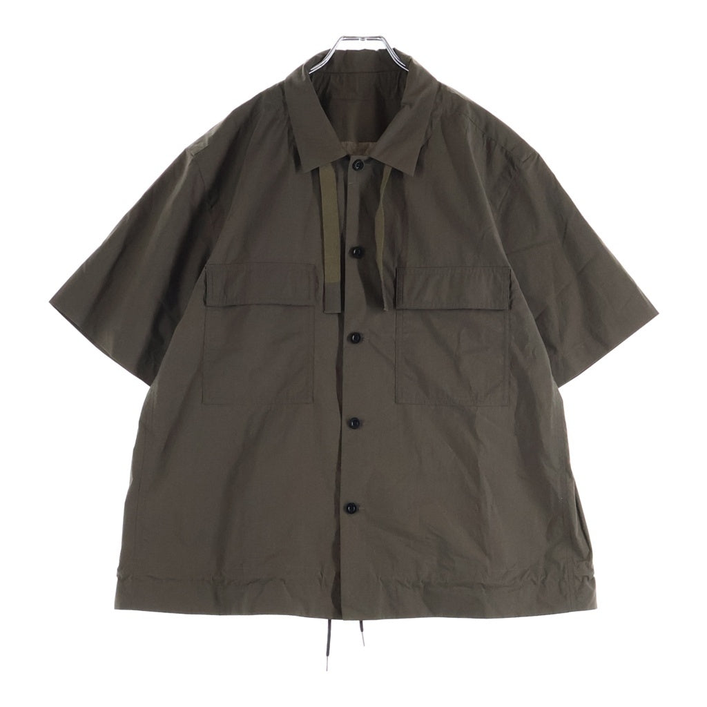 Sacai(サカイ) 26SS Cotton Typewriter Shirt 半袖シャツ カーキ 26-03922M