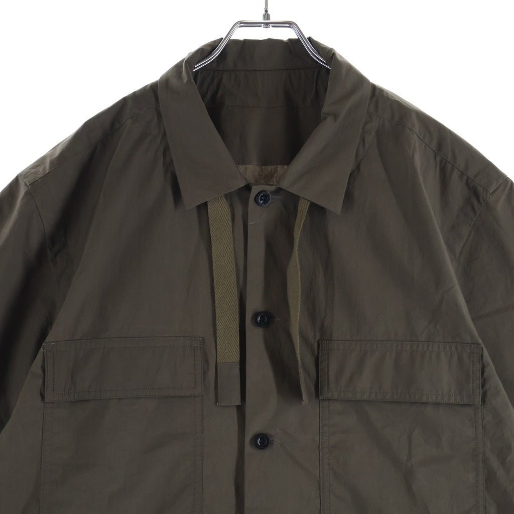 Sacai(サカイ) 26SS Cotton Typewriter Shirt 半袖シャツ カーキ 26-03922M