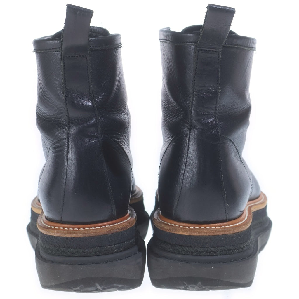 Sacai(サカイ) 22AW Multiple Sole 6 Hole Boots カウレザー レースアップ レザーブーツ ブラック 22-02925M