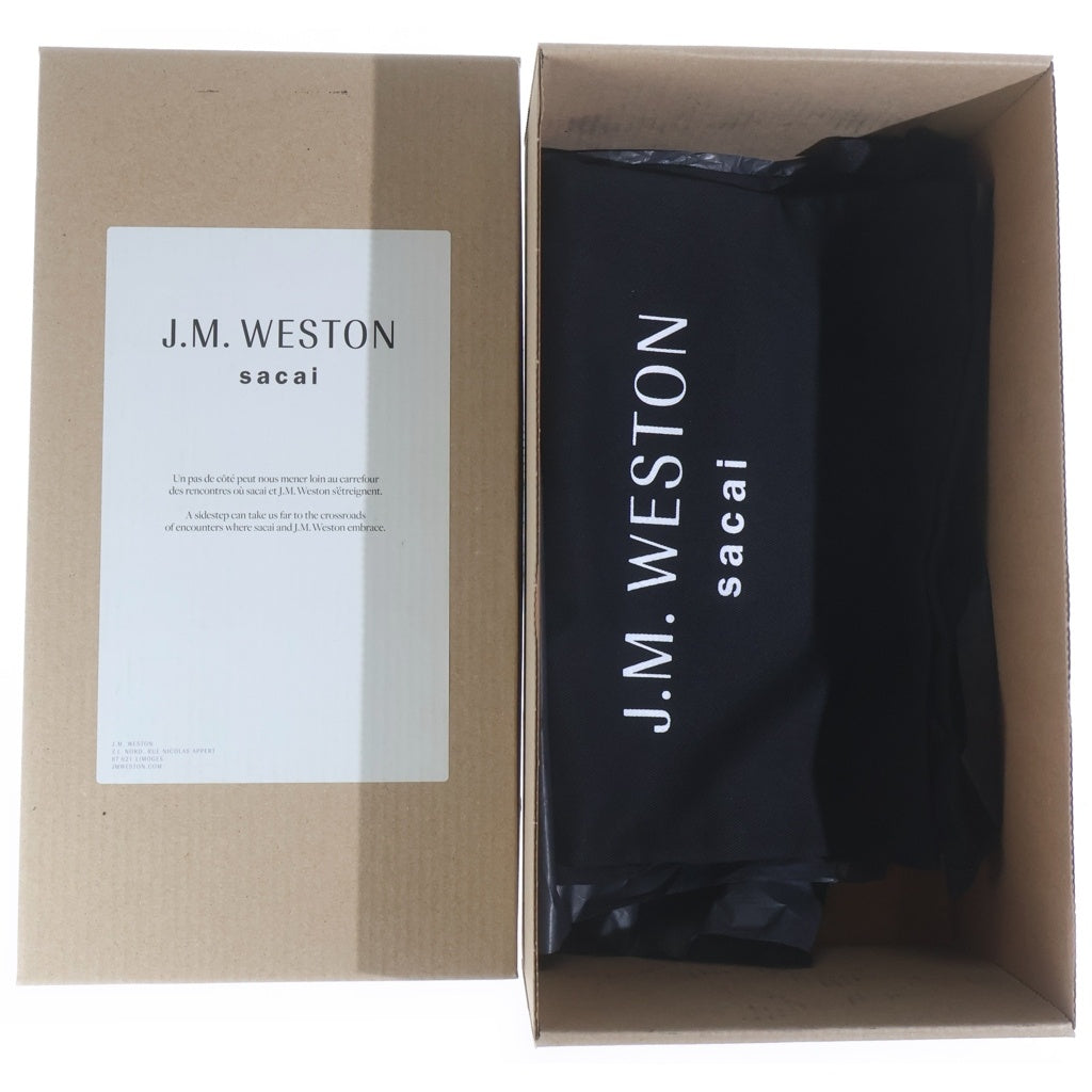 Sacai(サカイ) 26SS ×J.M. WESTON Double V Crossbreed Mule ジェイエムウエストン ダブル ブイ クロスデザイン レザーミュール サンダル ブラック 26-03997M