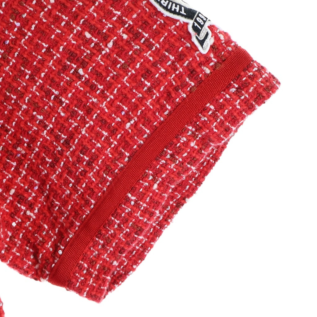 SUPREME(シュプリーム) 25AW Boucle Baseball Jersey ブークレ ベースボール ジャージー 半袖シャツ レッド
