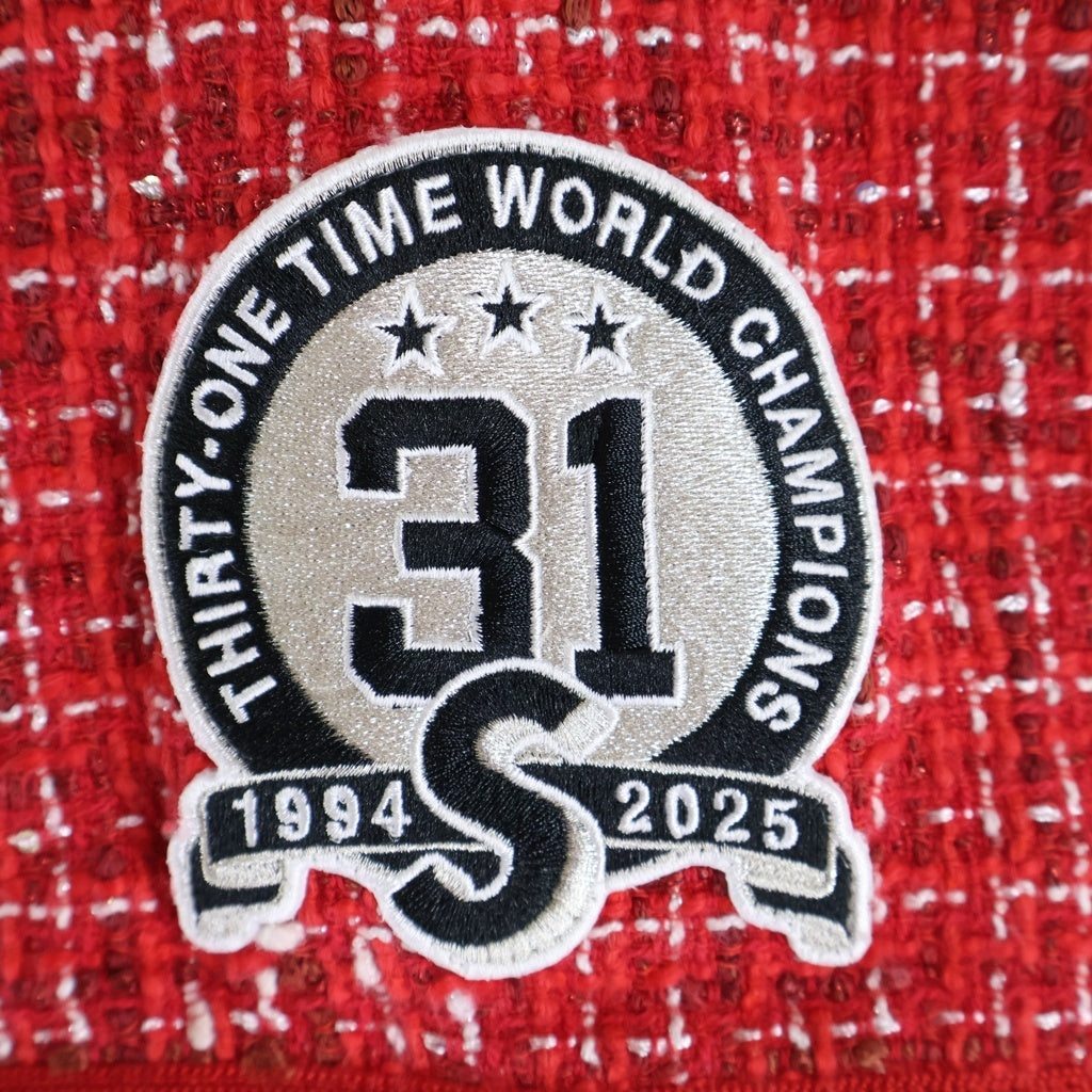 SUPREME(シュプリーム) 25AW Boucle Baseball Jersey ブークレ ベースボール ジャージー 半袖シャツ レッド