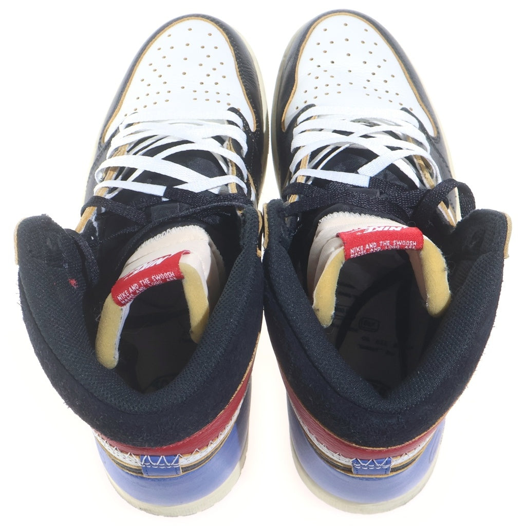 NIKE(ナイキ) ×fragment design ×UNION AIR JORDAN 1 HIGH OG BLACK VARSITY RED IO7847-002 フラグメントデザイン ユニオン エアジョーダン1 ハイカットスニーカー マルチ US11/29cm