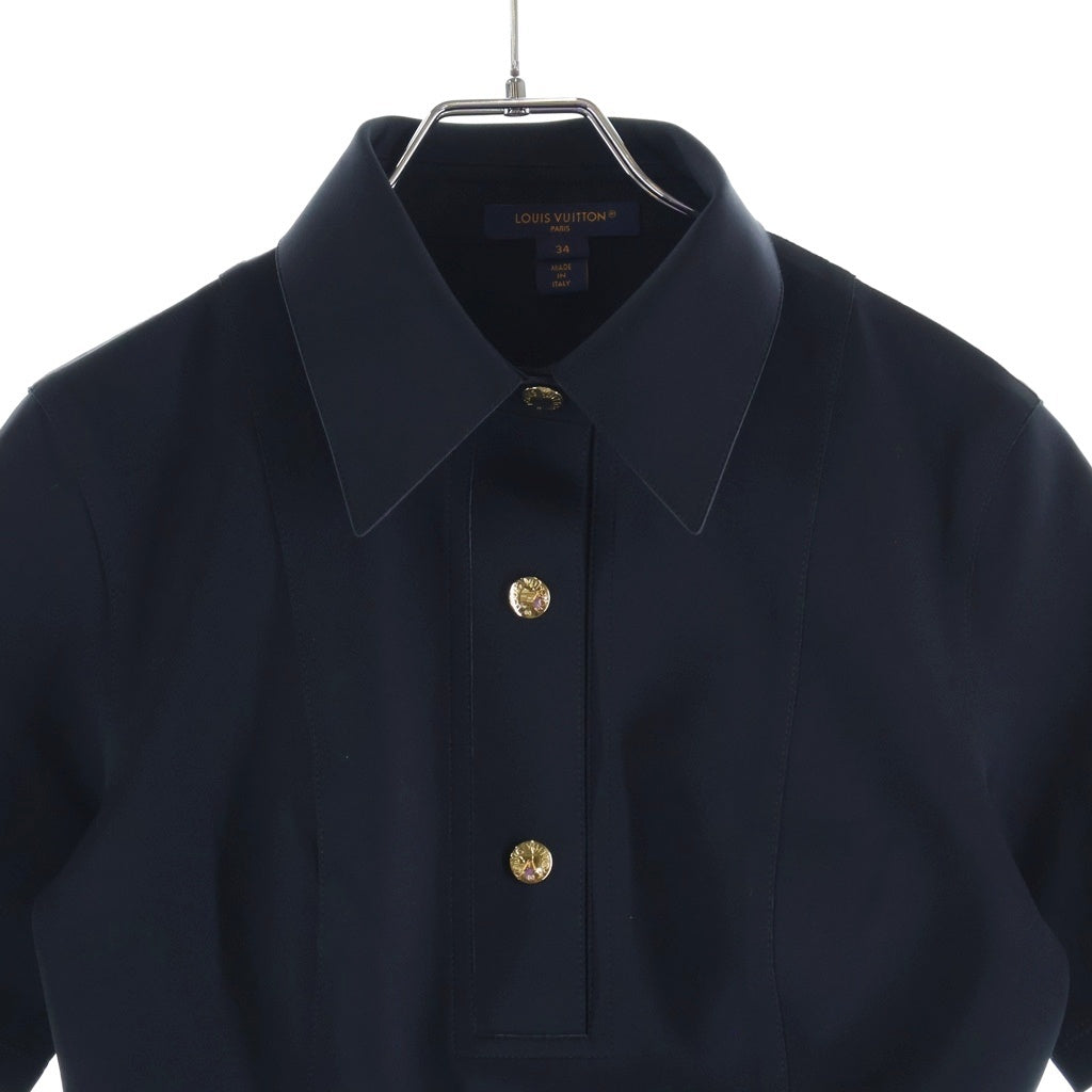 LOUIS VUITTON(ルイヴィトン) 25AW テクニカル ジャージー 半袖 ポロトップ ブラック RW252WW G72 FTTP15 レディース