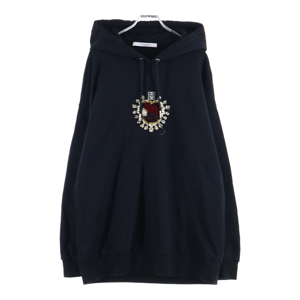 GIVENCHY(ジバンシィ) SACRED APPLE HOODIE 3Dアップル ジャガードデザイン フーデッド ロングスリーブ スウェット パーカー ブラック BW900CG0G4 レディース