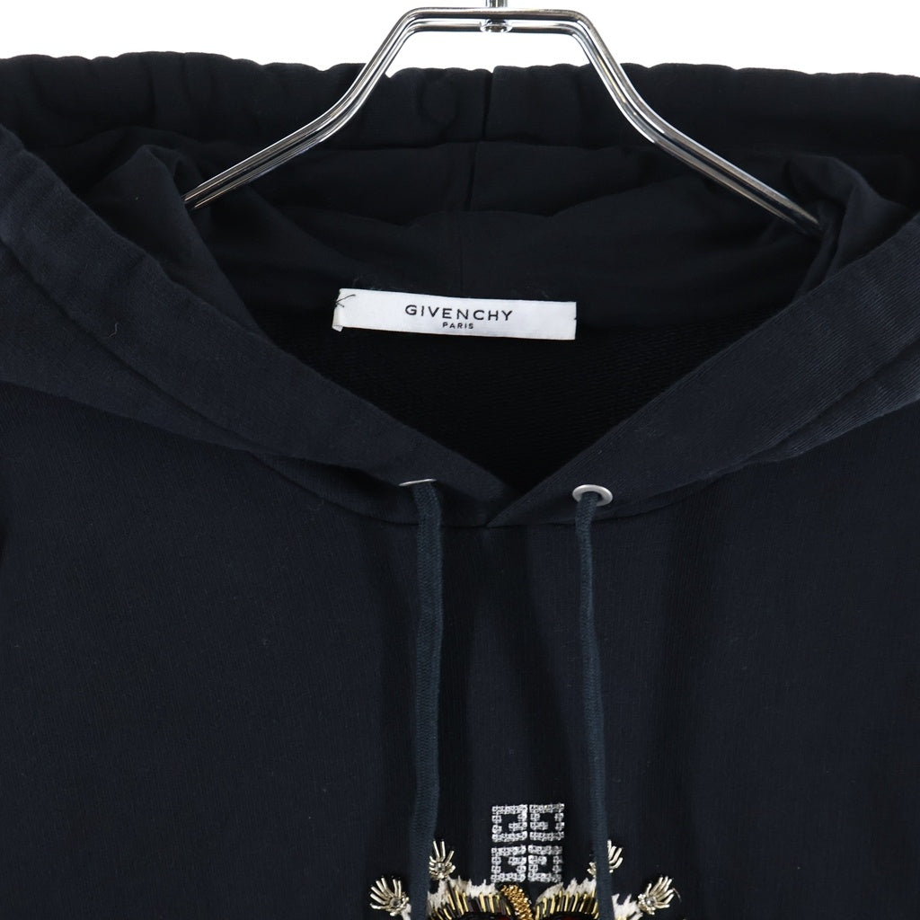 GIVENCHY(ジバンシィ) SACRED APPLE HOODIE 3Dアップル ジャガードデザイン フーデッド ロングスリーブ スウェット パーカー ブラック BW900CG0G4 レディース