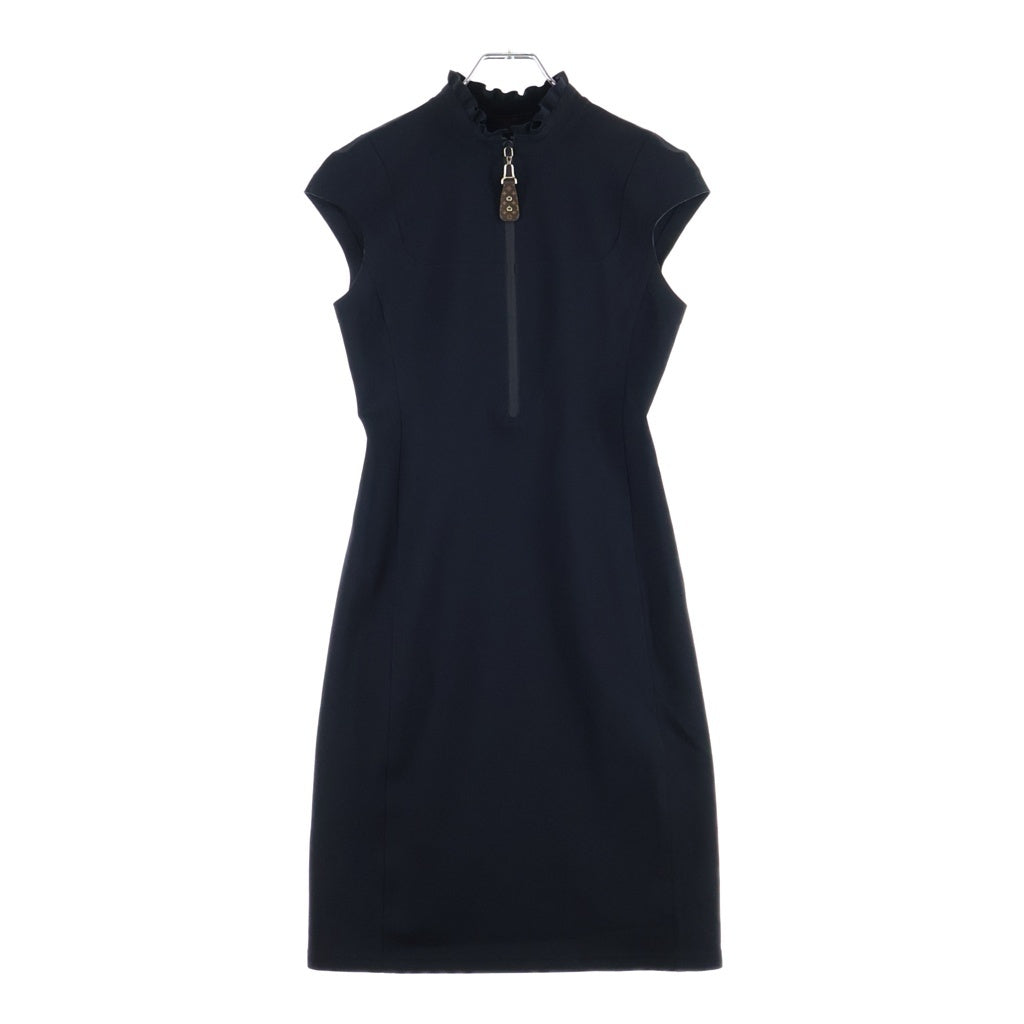 LOUIS VUITTON(ルイヴィトン) 25AW モノグラムジップアップ テクニカル ジャージー ノースリーブ ドレス/ワンピース ブラック RW252WW G72 FTDR21 レディース