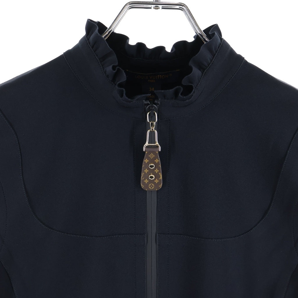 LOUIS VUITTON(ルイヴィトン) 25AW モノグラムジップアップ テクニカル ジャージー ノースリーブ ドレス/ワンピース ブラック RW252WW G72 FTDR21 レディース