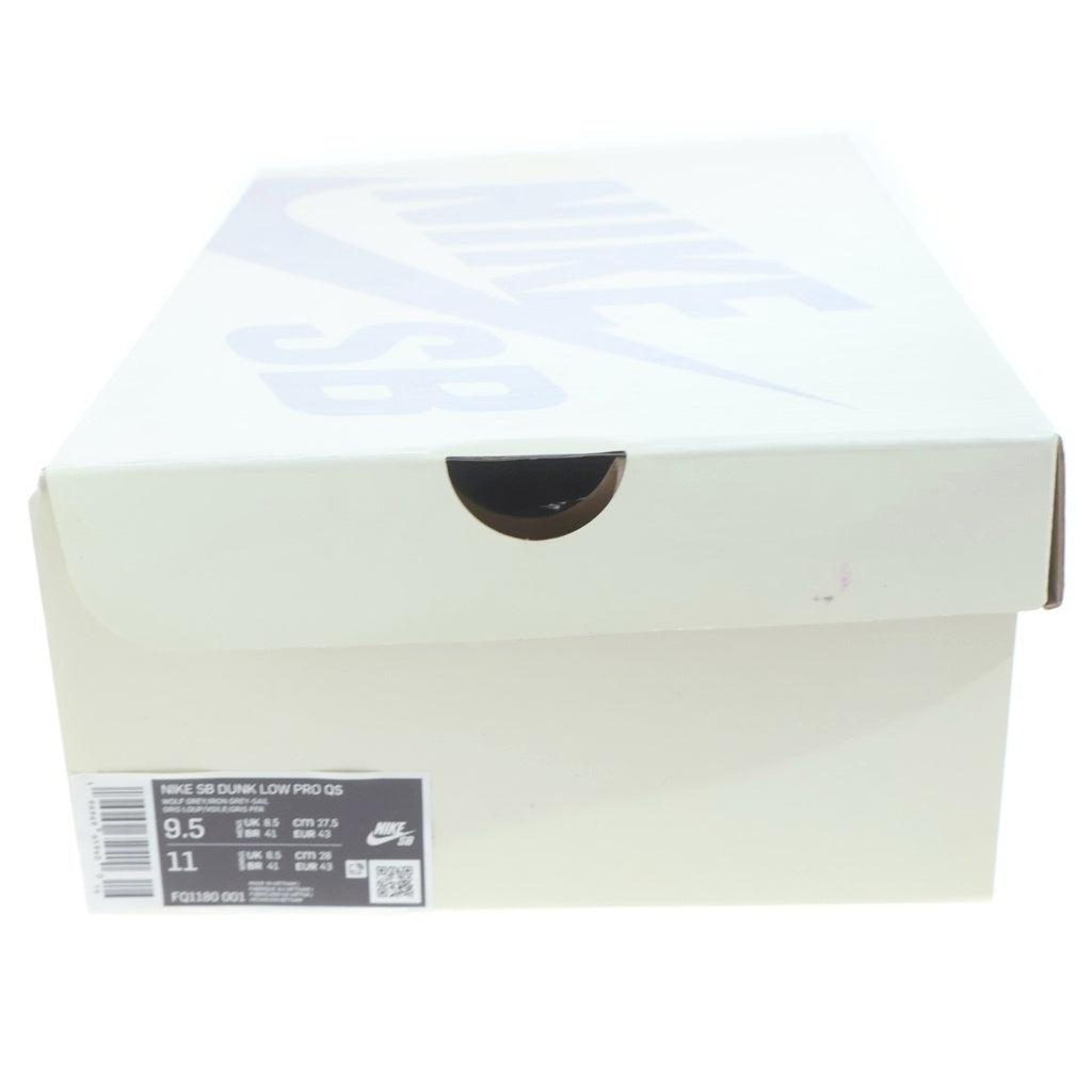 NIKE SB(ナイキエスビー) ×YUTO HORIGOME DUNK LOW PRO QS FQ1180-001 堀米雄斗 ダンク プロ クイックストライク ローカットスニーカー ホワイト/グレー US9.5/27.5cm