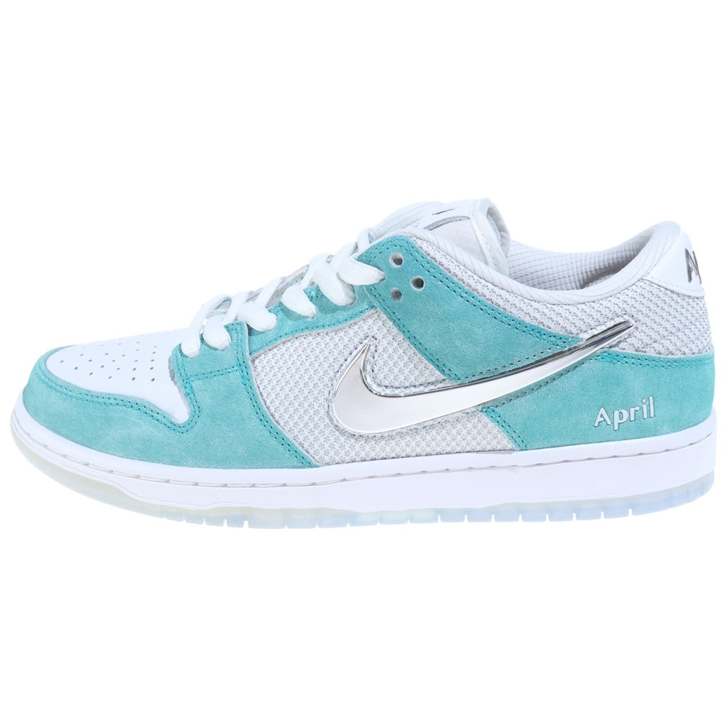 NIKE SB(ナイキエスビー) ×APRIL SKATEBOARDS DUNK LOW PRO QS FD2562-400 エイプリルスケートボード ダンク ローカットスニーカー ホワイト/ブルー US9.5/27.5cm