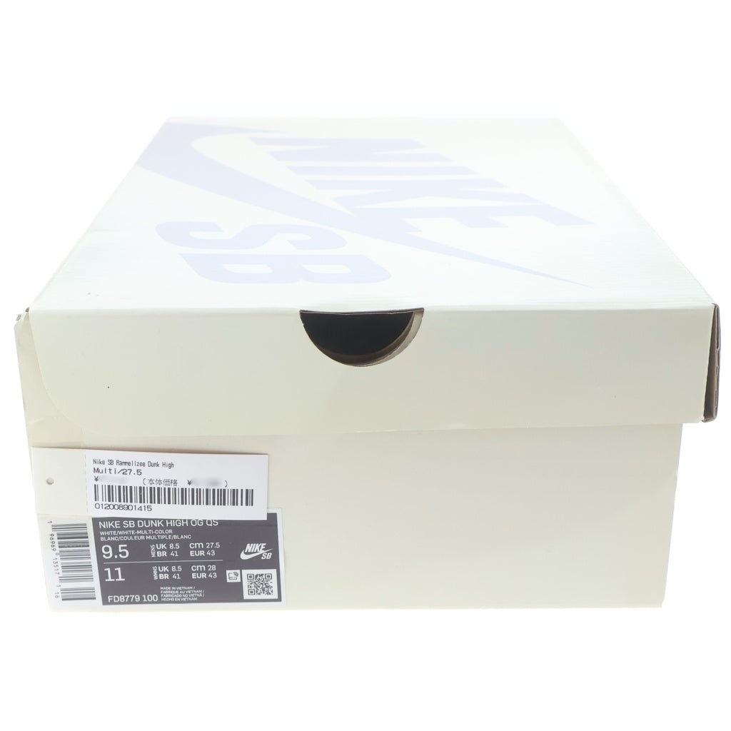 NIKE SB(ナイキエスビー) ×Supreme DUNK HIGH OG QS FD8779-100 シュプリーム ダンク ラメルジー ハイカットスニーカー アイボリー US9.5/27.5cm