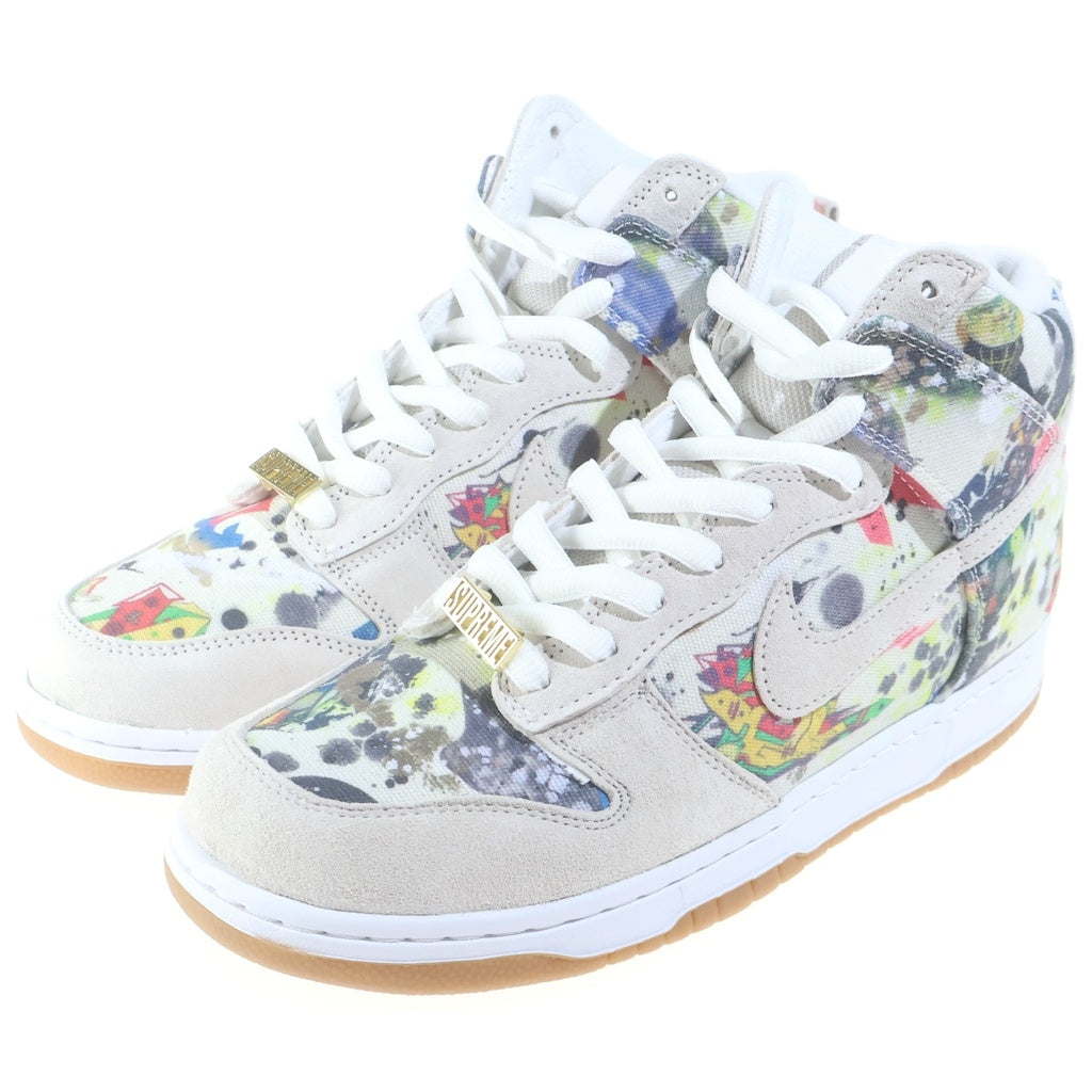 NIKE SB(ナイキエスビー) ×Supreme DUNK HIGH OG QS FD8779-100 シュプリーム ダンク ラメルジー ハイカットスニーカー アイボリー US9.5/27.5cm