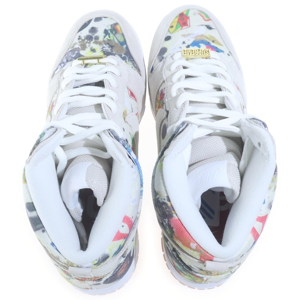 NIKE SB(ナイキエスビー) ×Supreme DUNK HIGH OG QS FD8779-100 シュプリーム ダンク ラメルジー ハイカットスニーカー アイボリー US9.5/27.5cm