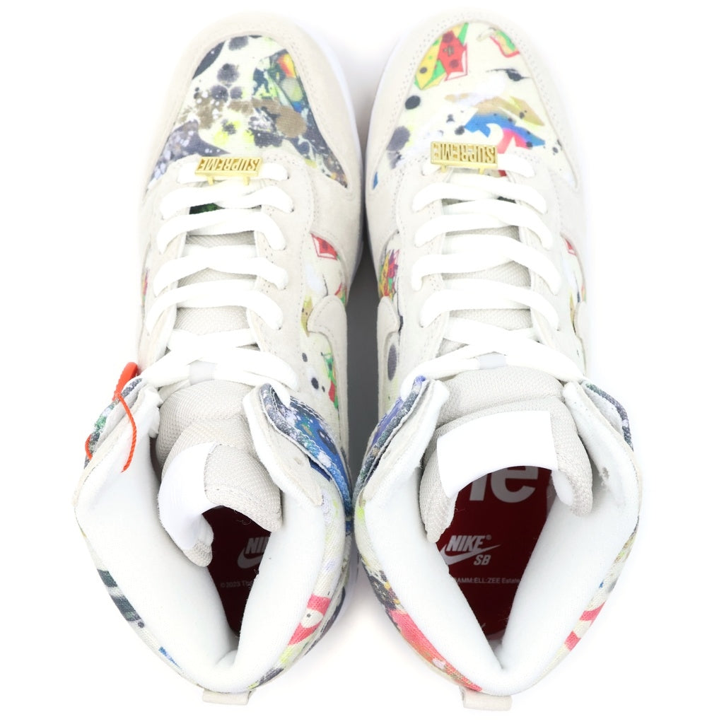 NIKE SB(ナイキエスビー) ×Supreme DUNK HIGH OG QS FD8779-100 シュプリーム ダンク ラメルジー ハイカットスニーカー アイボリー US9.5/27.5cm