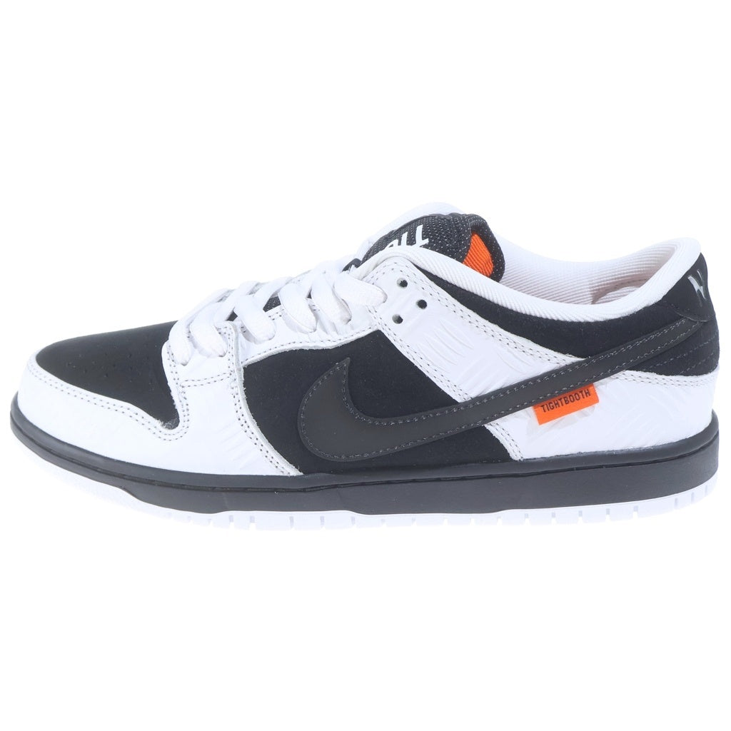 NIKE SB(ナイキエスビー) ×TIGHTBOOTH DUNK LOW PRO QS FD2629-100 タイトブース ダンク プロ ローカットスニーカー ブラック/ホワイト US9.5/27.5cm