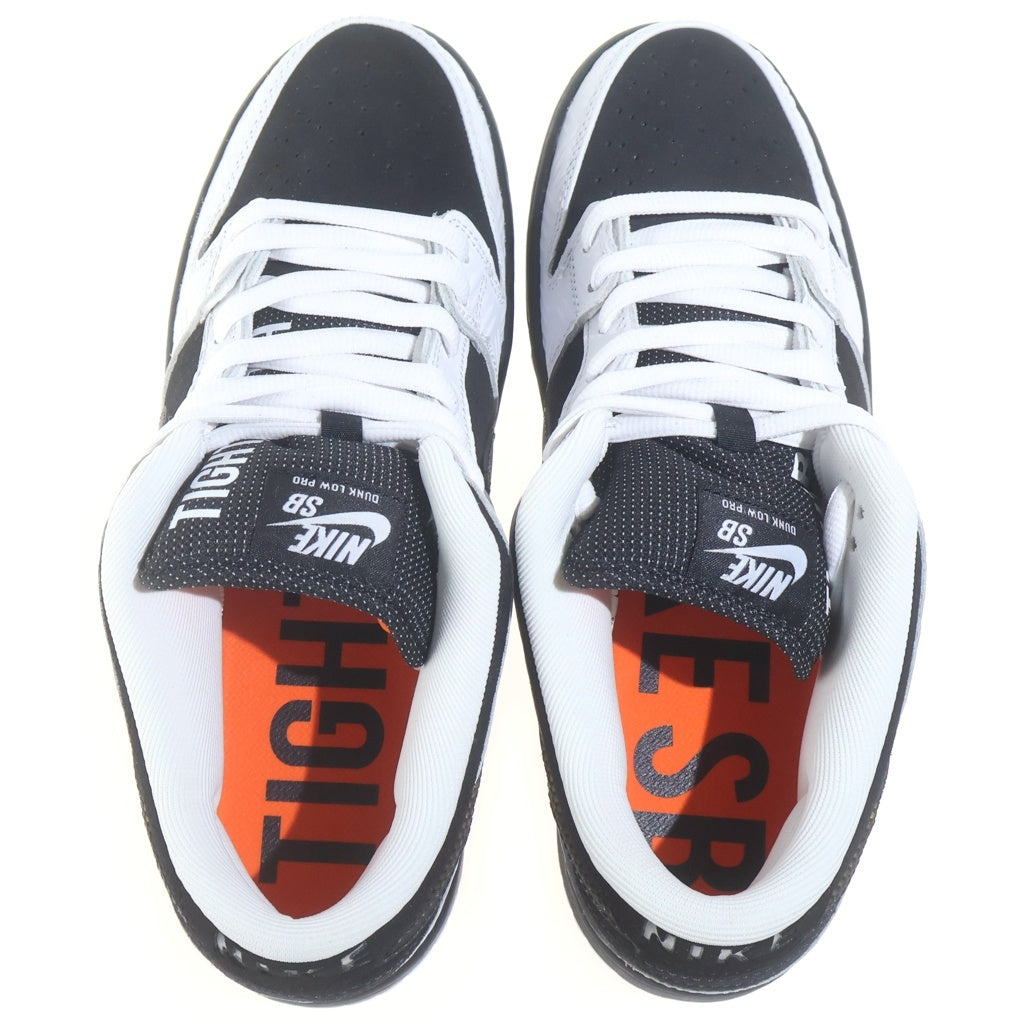 NIKE SB(ナイキエスビー) ×TIGHTBOOTH DUNK LOW PRO QS FD2629-100 タイトブース ダンク プロ ローカットスニーカー ブラック/ホワイト US9.5/27.5cm