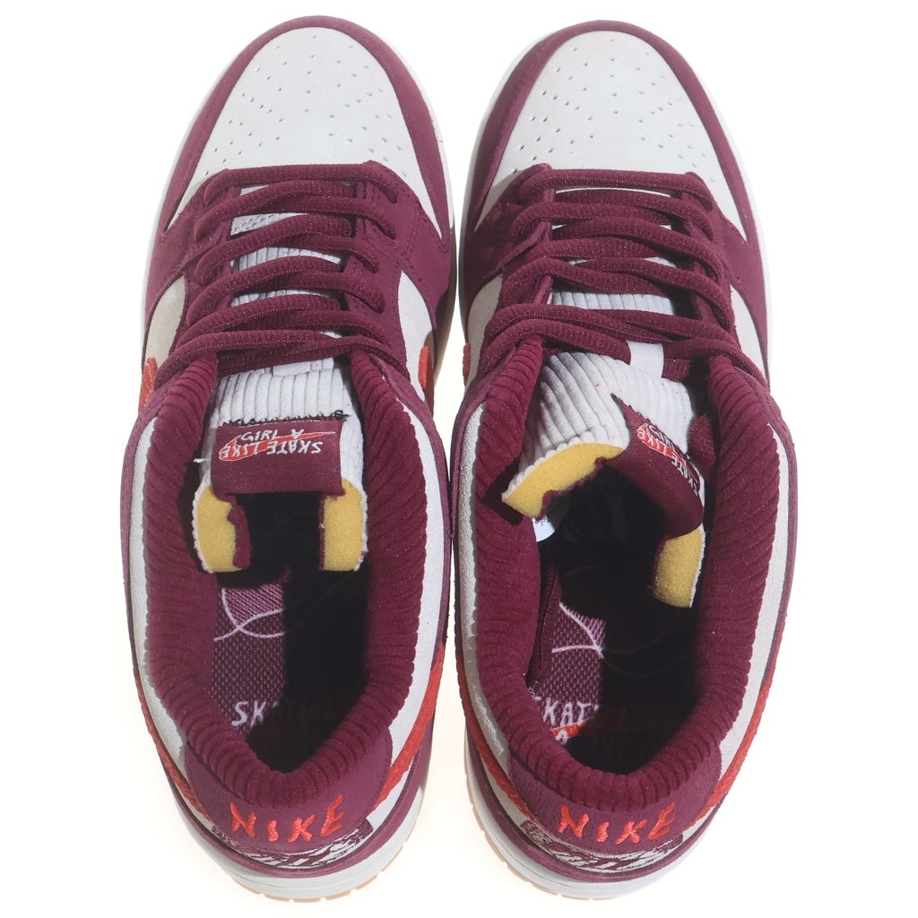 NIKE SB(ナイキエスビー) ×Skate Like a Girl DUNK LOW PRO DX4589-600 スケートライク ア ガール ダンク プロ ローカットスニーカー レッド/ホワイト US9.5/27.5cm
