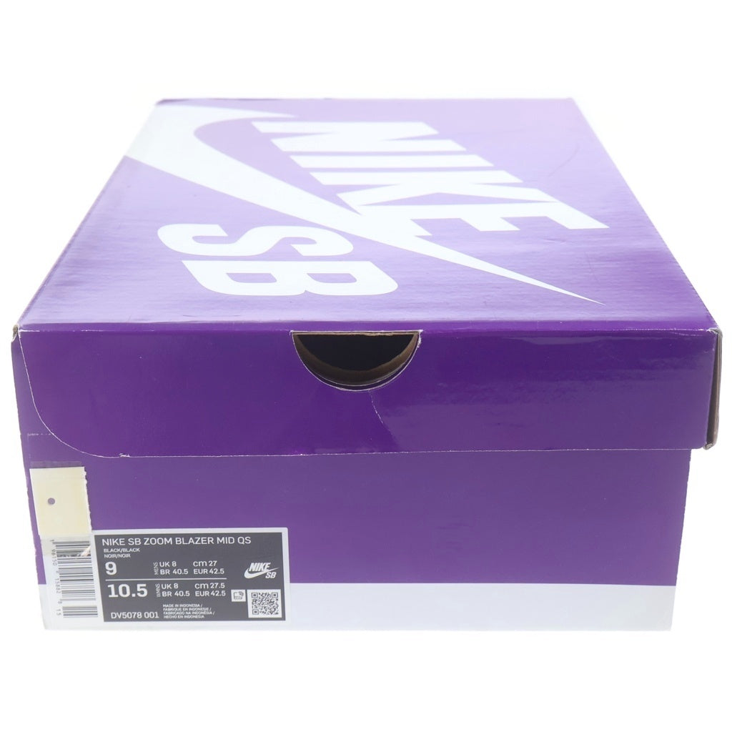 NIKE SB(ナイキエスビー) ×Supreme BLAZER MID DV5078-001 シュプリーム ブレザー ミッドカットスニーカー ブラック US9/27.0cm