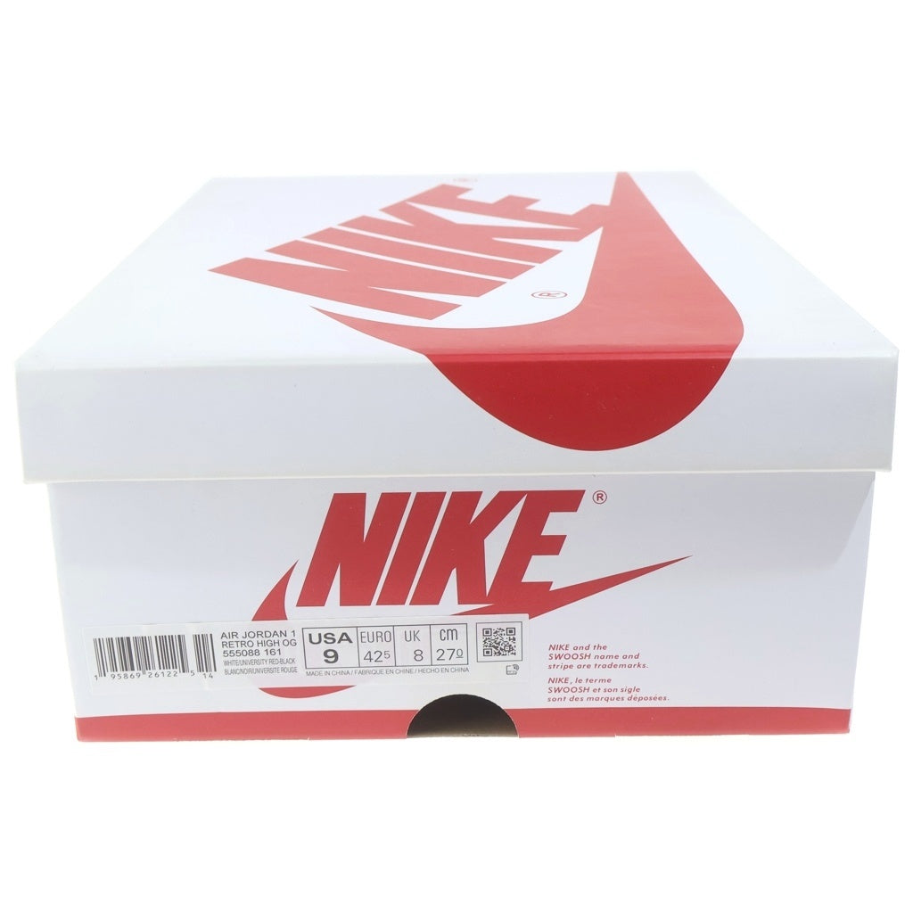 NIKE(ナイキ) AIR JORDAN 1 HIGH OG HERITAGE 555088-161 エアジョーダン1 ヘリテージ ハイカットスニーカー ホワイト/レッド US9/27cm