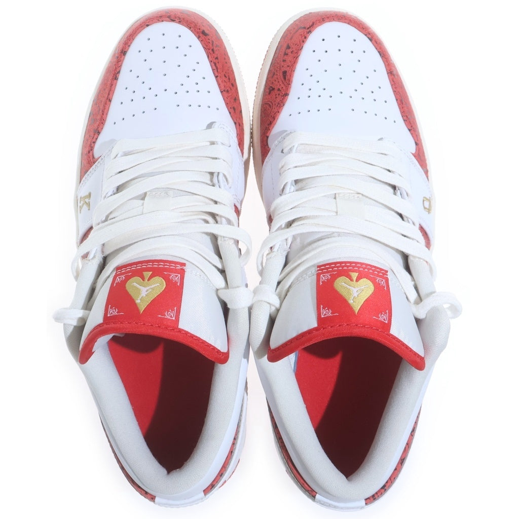NIKE(ナイキ) AIR JORDAN 1 LOW SPADE DJ5185-100 エアジョーダン1 スペード ローカットスニーカー ホワイト/レッド US9/27.0cm