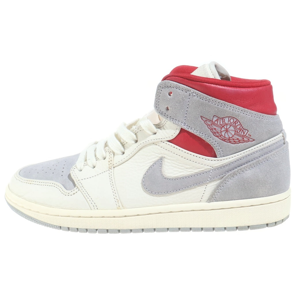 NIKE(ナイキ) ×Sneakersnstuff AIR JORDAN 1 MID PREMIUM CT3443-100 スニーカーズエンスタッフ エアジョーダン1 ミッドカットスニーカー グレー/ホワイト/レッド US8/28cm