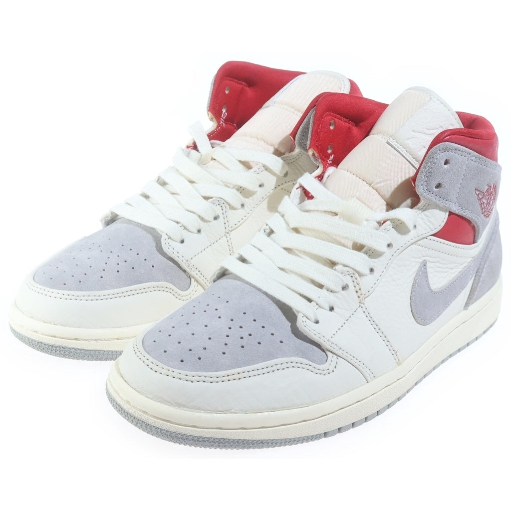 NIKE(ナイキ) ×Sneakersnstuff AIR JORDAN 1 MID PREMIUM CT3443-100 スニーカーズエンスタッフ エアジョーダン1 ミッドカットスニーカー グレー/ホワイト/レッド US8/28cm