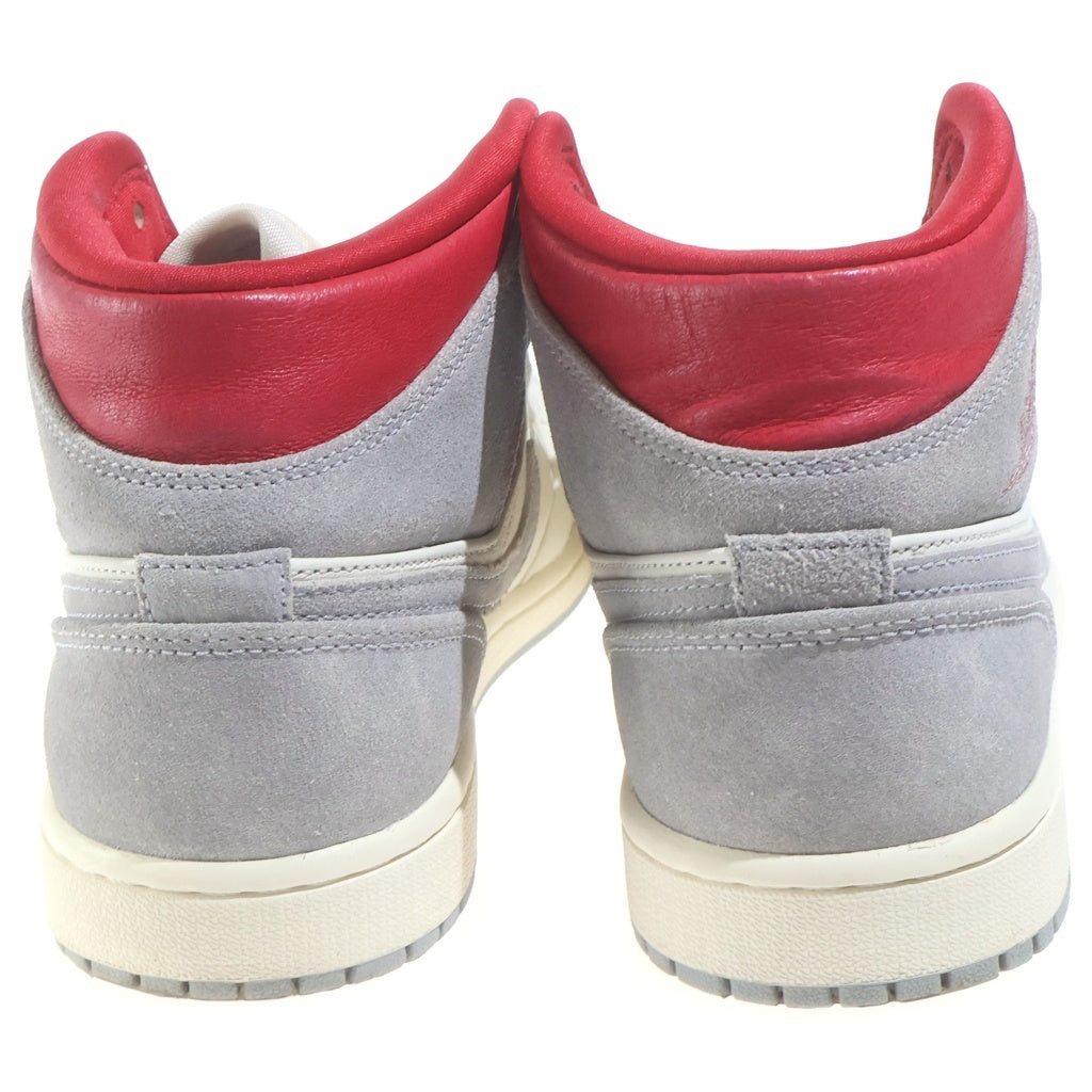 NIKE(ナイキ) ×Sneakersnstuff AIR JORDAN 1 MID PREMIUM CT3443-100 スニーカーズエンスタッフ エアジョーダン1 ミッドカットスニーカー グレー/ホワイト/レッド US8/28cm