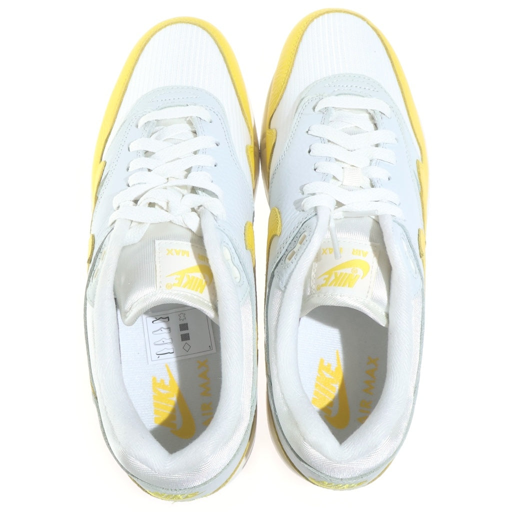 NIKE(ナイキ) WMNS AIR MAX 1 WHITE BRIGHT YELLOW DX2954-001 ウィメンズ エアマックス1 ローカットスニーカー ホワイト/イエロー US11.5/28.5cm