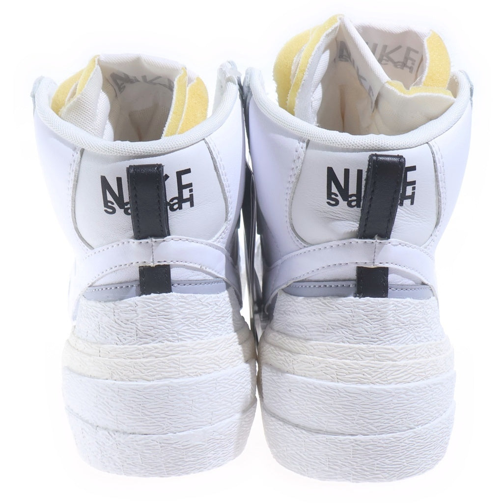 NIKE(ナイキ) ×sacai BLAZER MID WHITE WOLF GREY BV0072-100 サカイ ブレーザーミッド ハイカットスニーカー ホワイト US10/28cm