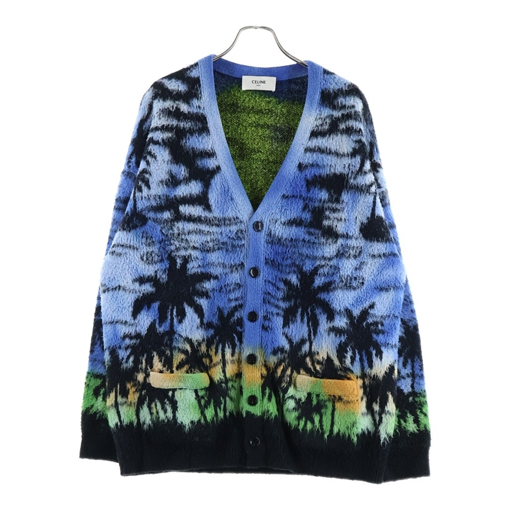 CELINE(セリーヌ) 23SS サンセットジャガード トロピカル ニットセーター カーディガン マルチ 2AH57421U
