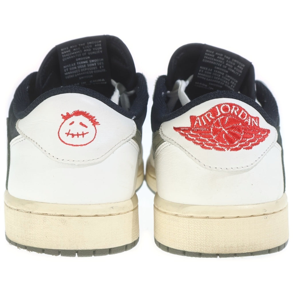 NIKE(ナイキ) ×TRAVIS SCOTT WMNS AIR JORDAN 1 LOW OG DZ4137-106 トラヴィススコット ウィメンズ エアジョーダン1 ローカットスニーカー ホワイト/オリーブ US10.5/27.5cm